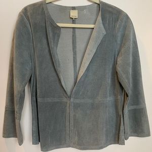Ecru Grey Suede Jacket